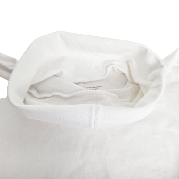 The TALBOTS Tee Petite Large White Cotton Blend Long‎ Sleeve Turtleneck - Picture 4 of 15
